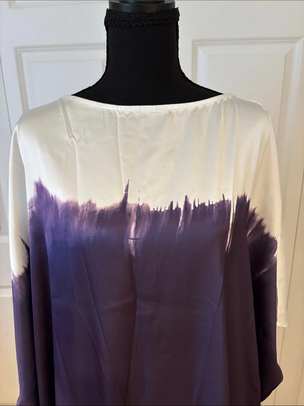 Purple and White Tie-Dye Maxi Dress